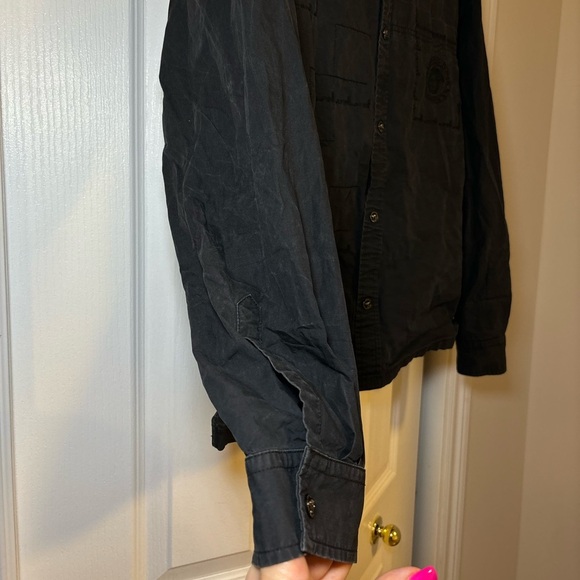 Versace Dolm - Vintage Men's Black Luxury Long Sleeve Blouse in Size XXL - Picture 8 of 12